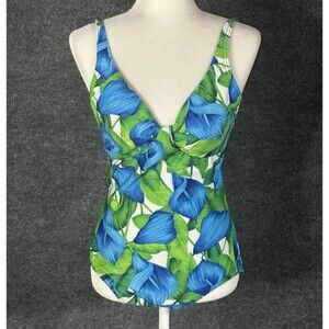 Speedo Ultraback One Piece Swimsuit Built In Breast Shield size 10 BH5039